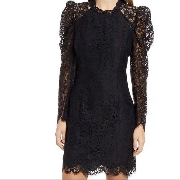 Lilly Pulitzer Ayler Dress Women's Size 00 Black Two-Tone Lace New With Tag - Picture 2 of 5